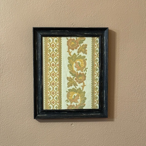 United-DeSoto vintage wallpaper sample framed